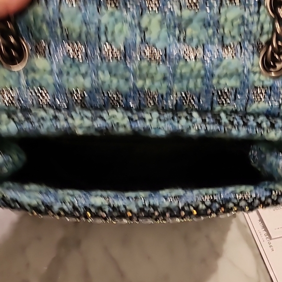 NWT Kurt Geiger London Elegant Blue/Teal Beaded Handbag - Picture 10 of 15